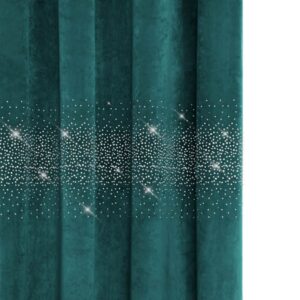 Zasłona welurowa ALLUMINIUM 140x250 cm przelotki BUTELKOWA ZIELEŃ