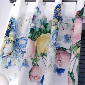 Zasłony welurowe FLOWERS 140x250 PRZELOTKI