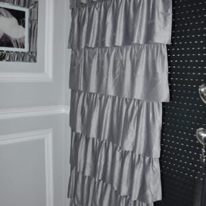 Zasłona Romantica 90 x 250 cm. stalowy