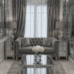 Zasłona ROYAL ROSES z wyszywanymi różami w 3 rzędach 140x270 cm na taśmie NOWOŚĆ