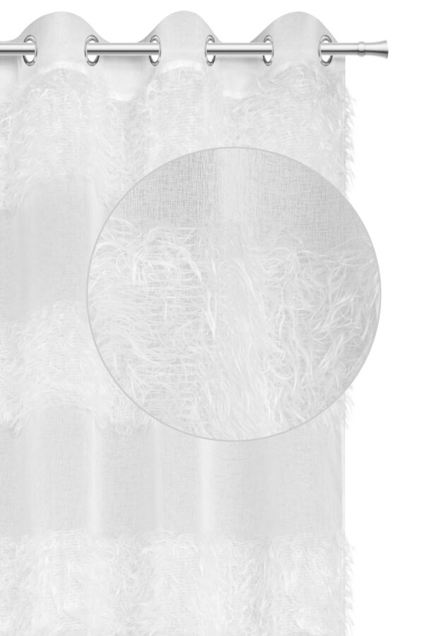 Firana FEATHER LIGHT z rzędami piór 140x250 cm - obrazek 3