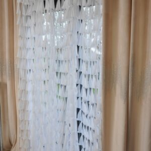 Firana DZWONKI z szyfonu | laserowo wycinana | 140x250 PRZELOTKI