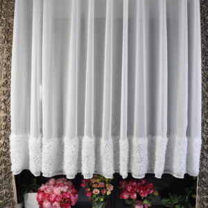 Firana dekoracyjna z szyfonu LUMIERE 3D 140x250 przelotki