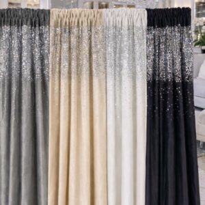 Zasłony welurowe DUBAJ 140x250 PRZELOTKI | silver