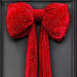 Kokarda welurowa 38x160 - modna dekoracja świąteczna KOKARDY WELUROWE Diamond