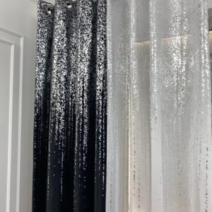 Firana dekoracyjna SREBRNY DESZCZ 140x250 przelotka Etamina